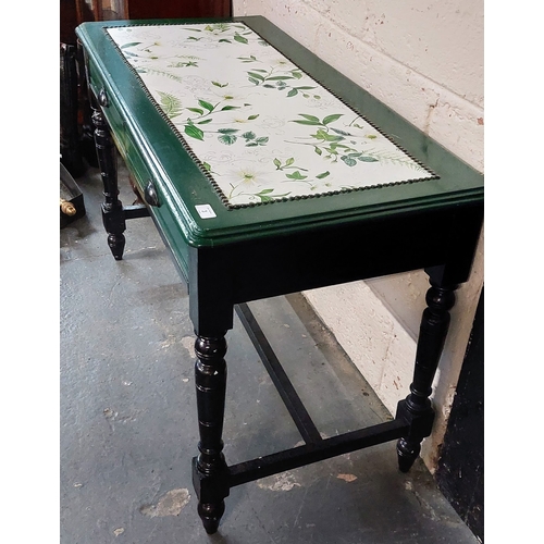 3 - Painted Neat Size Writing Desk with 2 Drawers - C.110cm W x 49cm D x 69cm H