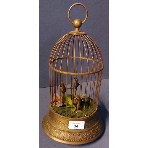 34 - Vintage Musical Birdcage - As Found