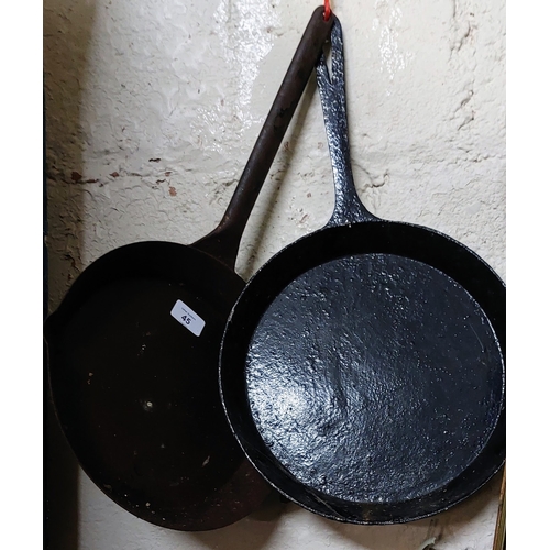 45 - 2 Large Heavy Metal Pans