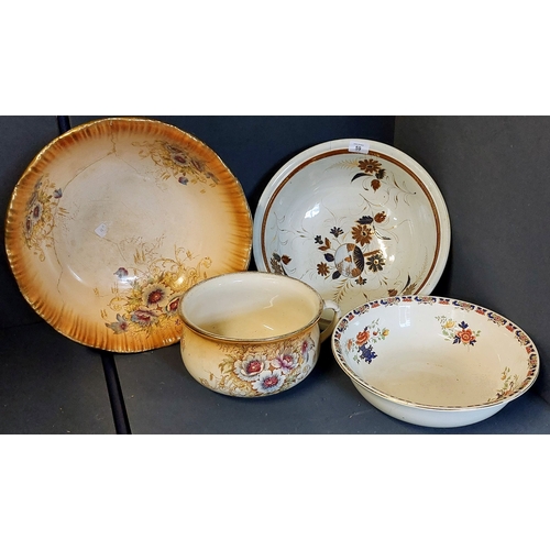 59 - 3 Washbowls and a Chamber Pot