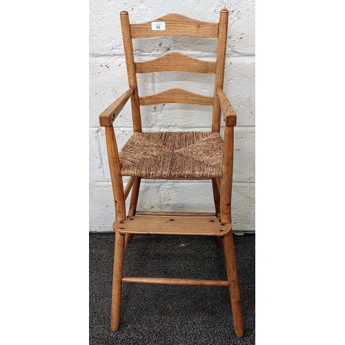 82 - Rush Seat Childs High Chair