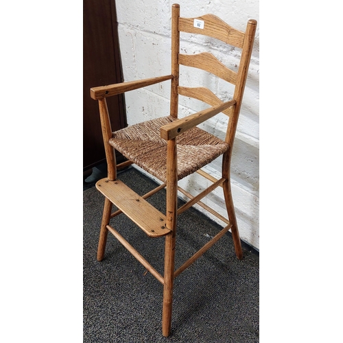 82 - Rush Seat Childs High Chair