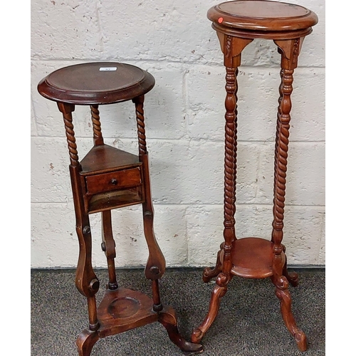 83 - 2 Mahogany Plant Stands