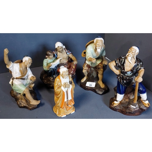 86 - 5 Chinese Ceramic Figures