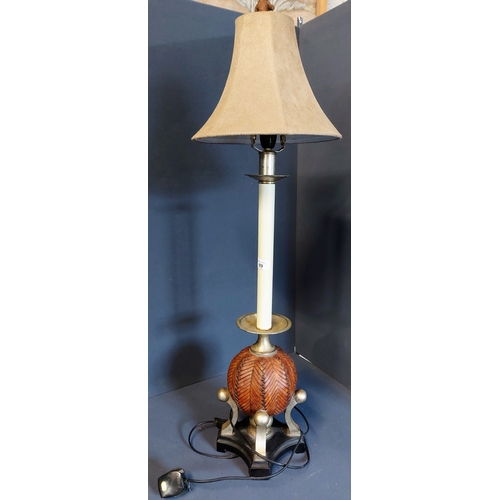 89 - Tall Column Table Lamp - C. 91cm H