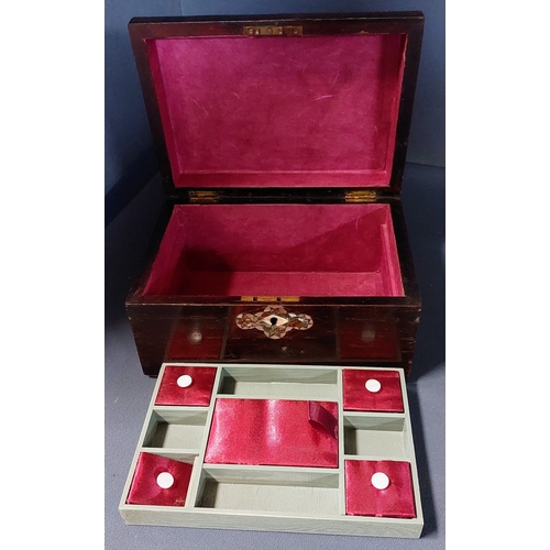 91 - Mother of Pearl Inlaid Jewellery Box