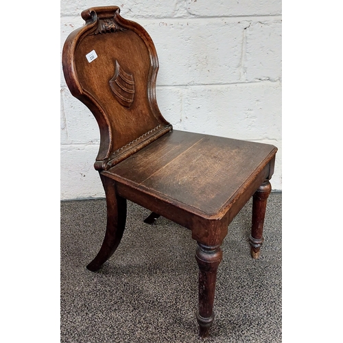 230 - Carved Mahogany Shield Back Chair