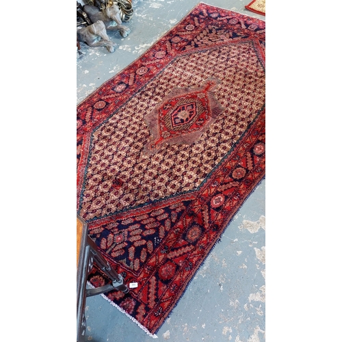 246 - Iranian Thick Pile Red Rug - C. 246cm x 135cm