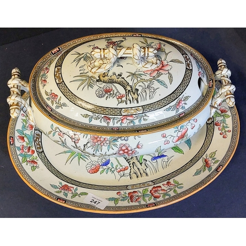 247 - Large Indian Tree Tureen & Platter