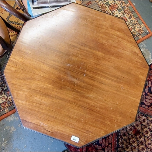 248 - Octagonal Mahogany Occasional Table on Bamboo Style Legs - C. 76cm W x 74cm H