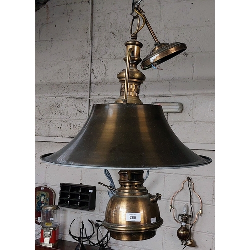 260 - Brass Effect Lantern Style Hall Light