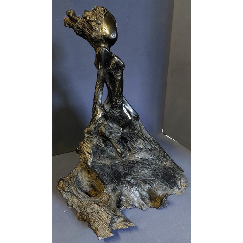 309 - Bog Oak Sculpture - C. 49cm H