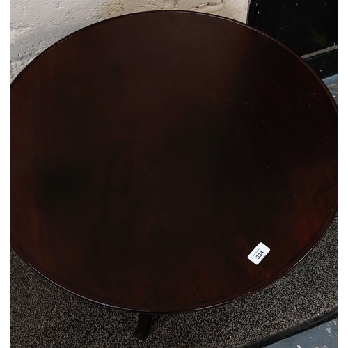 334 - Circular Georgian Mahogany Tip-Up Table - C. 73cm W