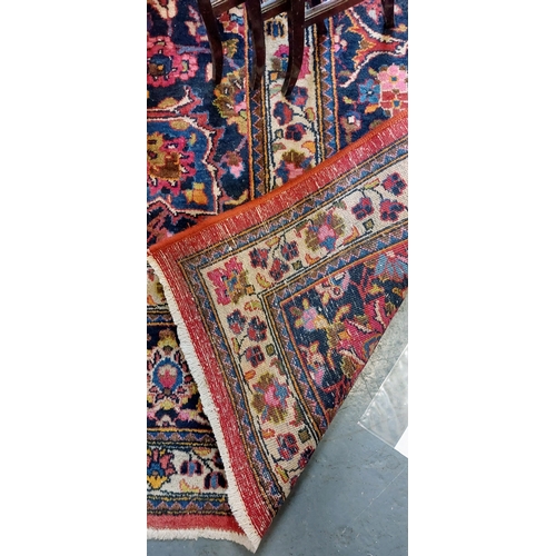 339 - Large Red Iranian Hand Knotted Woolen Carpet Square - C. 360cm x 255cm