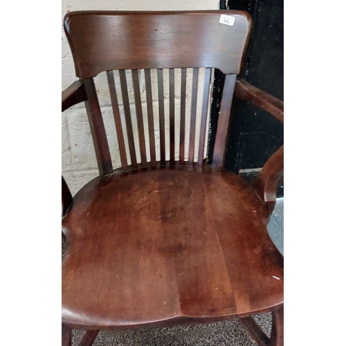 345 - Pair of Victorian Mahogany Bankers Chairs