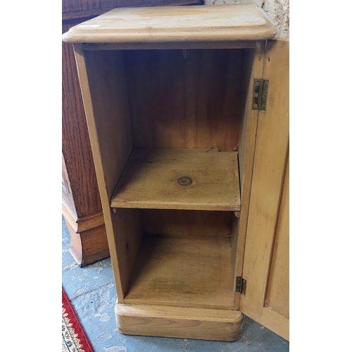 356 - Victorian Pine Bedside Locker - C. 37cm W x 37cm D x 77cm H