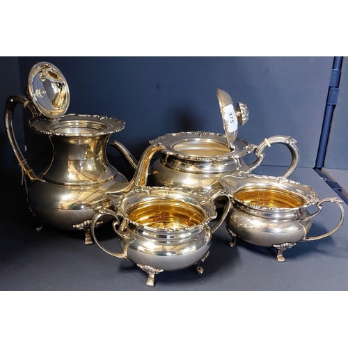 375 - Heavy Silver Plate Tea & Coffee Service