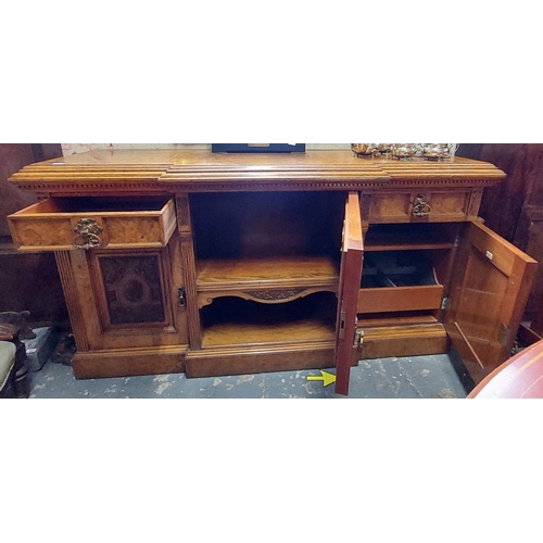 381 - Fine Carved Walnut Breakfront Sideboard by 