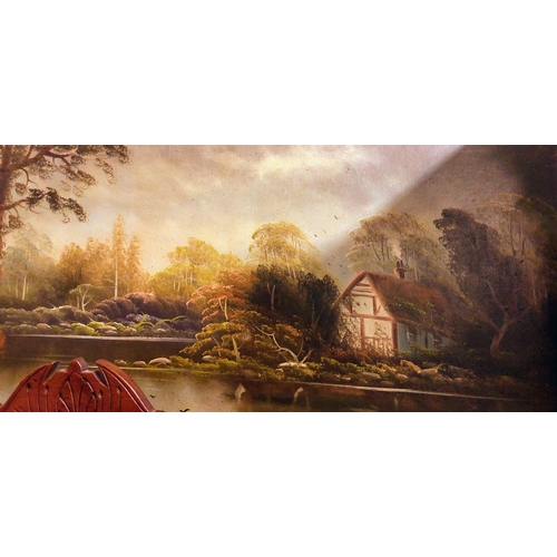 385 - Pair of Oil on Canvas Landscapes Signed Backay? - C. 103cm w x 46cm H