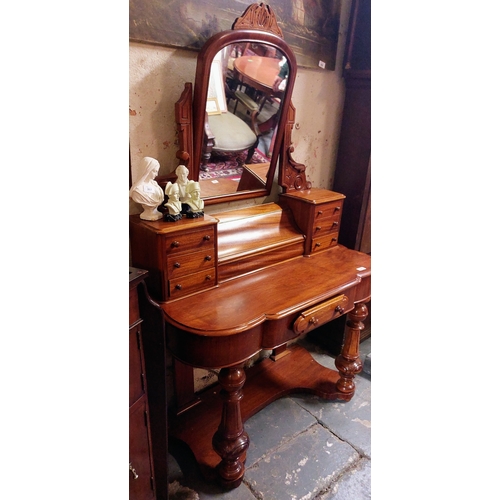 390 - Victorian Mahogany Duchess Dressing Table - C. 106cm W x 52cm D x 160cm H