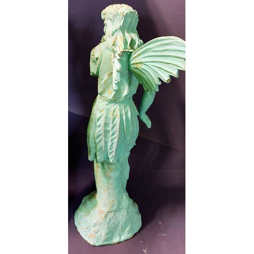 410 - Pair of Metal Angel Figures - C. 51cm H