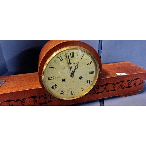 411 - Mid-Century Mantle Clock - C. 69cm W