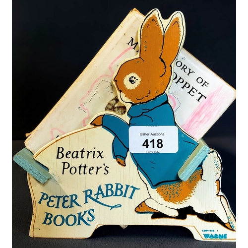 418 - Set of Beatrix Potter Books on Bookstand