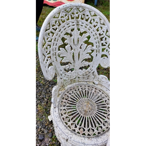 436 - Cast Aluminium Patio Table and 4 Chairs