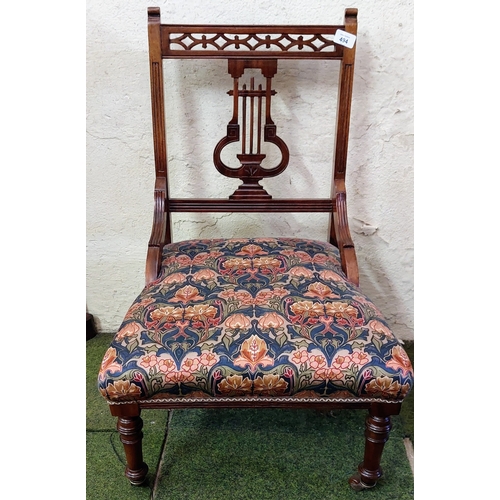 494 - Edwardian Lyre Back Mahogany Nursing Chair