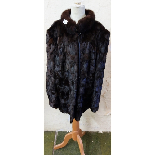 495 - Ladies Mid Length Mink Fur Coat