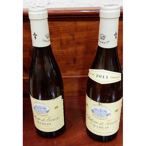 509 - Lupe-Cholet White Wine - 3 Full and 2 Half Bottles - Macon-Lugny, Chablis, Pouilly-Fuissé