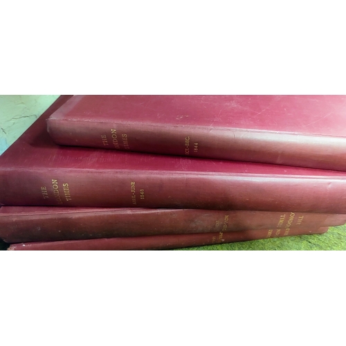 514 - 4 Large Volumes of The London Times - 1843, 1844, 1848, 1921