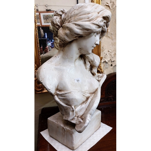 531 - Large Composite Bust of Lady - C. 70cm H