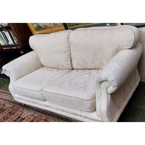 557 - Cream Upholstered Sofa by Kirkdale - C. 180cm W x 90cm H