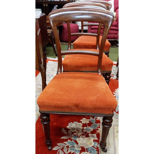 571 - Set of 6 Victorian Mahogany Dining Chairs by O'Malley & Brett, Rathmines, Dublin