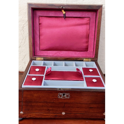 584 - Mother of Pearl Inlaid Jewellery Box