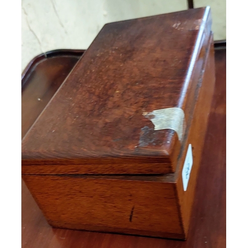 600 - Mahogany Box with International Stamp Collection