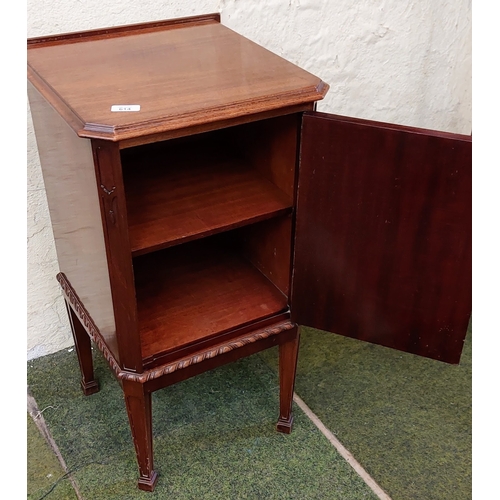 614 - Victorian Mahogany Bedside Locker - C. 41cm W x 42cm D x 76cm H