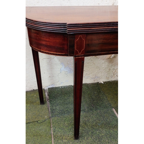 616 - Mahogany Cross Banded & Inlaid Turn Over Leaf Table - C. 90cm W x 45cm D x 74cm H