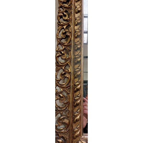 681 - Highly Carved Scroll Leaf Gilt Mirror - C. 78cm W x 96cm H