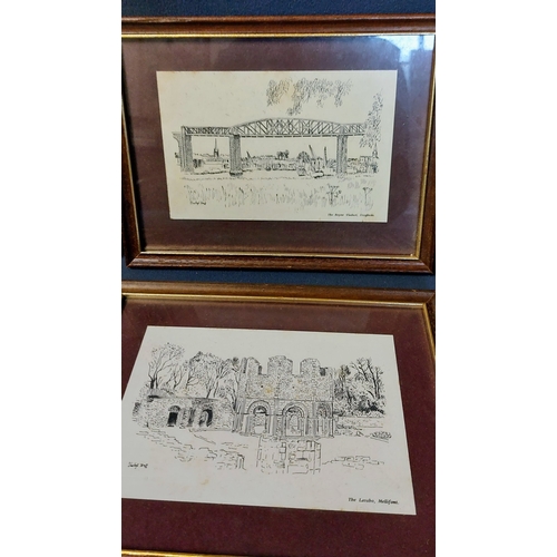 689 - 10 Irish Scene Miniatures by Sheilagh Duff - Mainly Meath & Louth