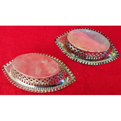 719 - Pair of Chester Pierced Silver Bon Bon Dishes