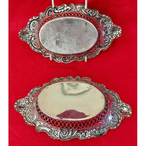 720 - Pair of Birmingham Pierced Silver Bon Bon Dishes