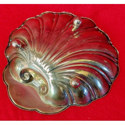 721 - Chester Silver Card Case & Sheffield Silver Scalloped Dish