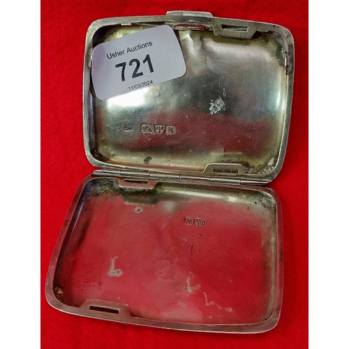 721 - Chester Silver Card Case & Sheffield Silver Scalloped Dish