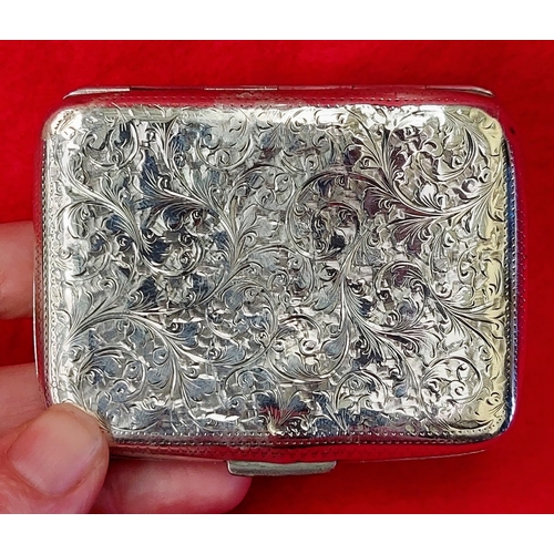 721 - Chester Silver Card Case & Sheffield Silver Scalloped Dish