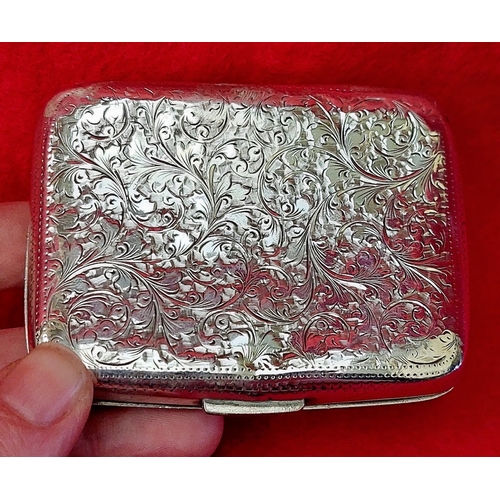 721 - Chester Silver Card Case & Sheffield Silver Scalloped Dish