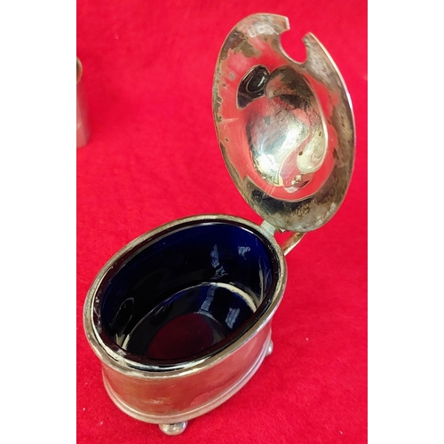 722 - Birmingham Silver Salt & Pepper Set and 4 Birmingham Silver Napkin Rings