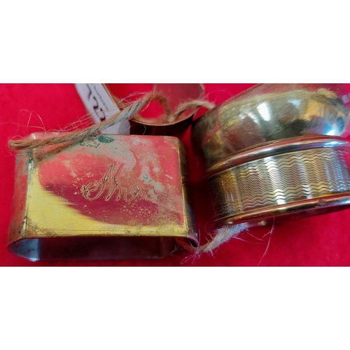 722 - Birmingham Silver Salt & Pepper Set and 4 Birmingham Silver Napkin Rings