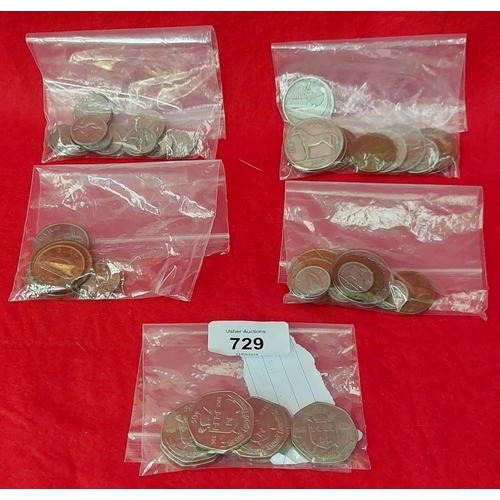 729 - Collection of Irish Coins - inc Millenium Fifty Pence Pieces, Irish Pre Decimal Coins etc